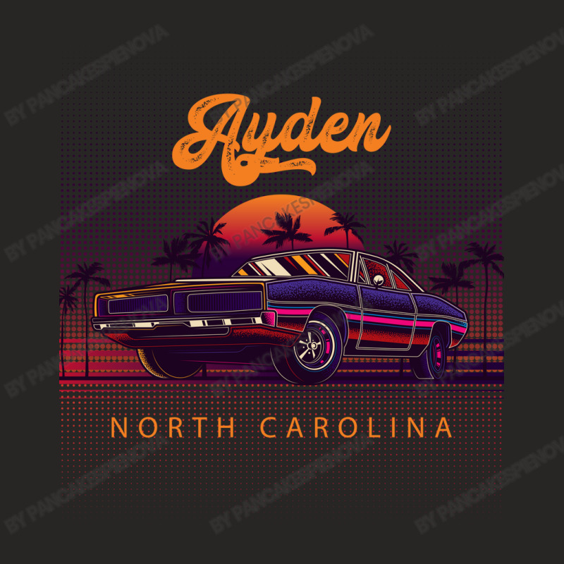 Ayden North Carolina Retro Vintage 80s 90s Muscle Cars Retrowave Aesth Ladies Fitted T-Shirt by pancakespienova | Artistshot