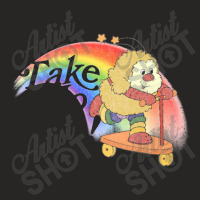 Take No Shit! Faded Style 80s Rainbow Meme Design   Nihilist Memes Ladies Fitted T-shirt | Artistshot