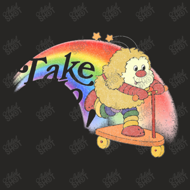 Take No Shit! Faded Style 80s Rainbow Meme Design   Nihilist Memes Ladies Fitted T-Shirt by Amparohudson | Artistshot