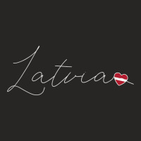 Latvija Simple Love Latvian Flag Heart On Latvia T Shirt Ladies Fitted T-shirt | Artistshot