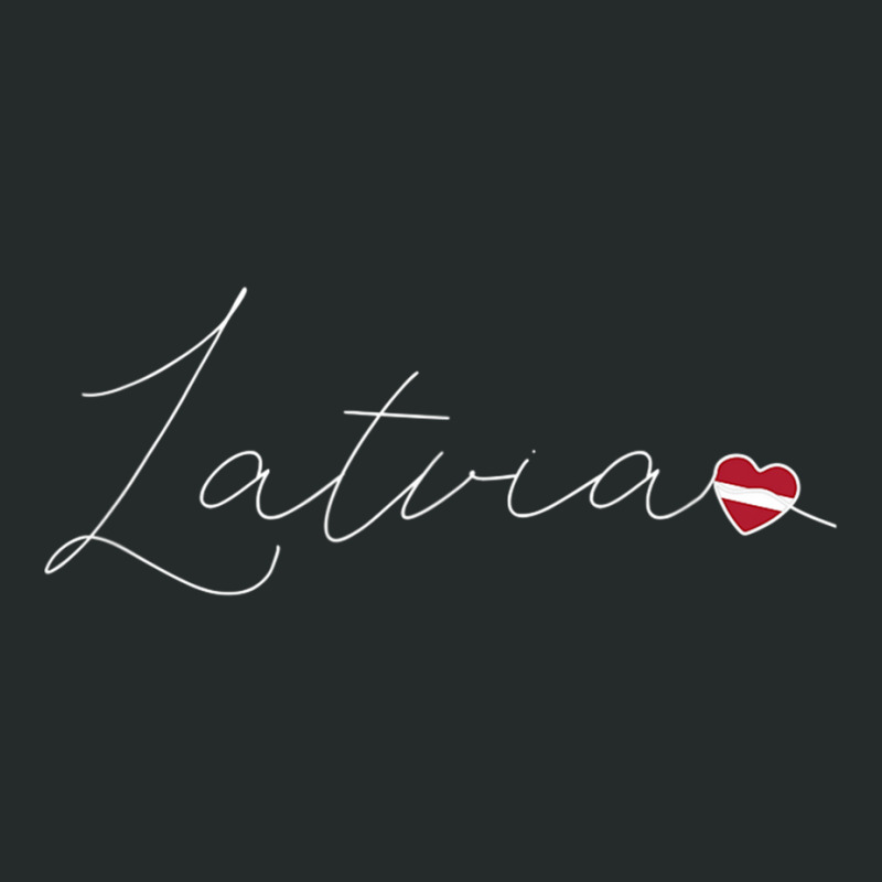 Latvija Simple Love Latvian Flag Heart On Latvia T Shirt Women's Triblend Scoop T-shirt by cm-arts | Artistshot