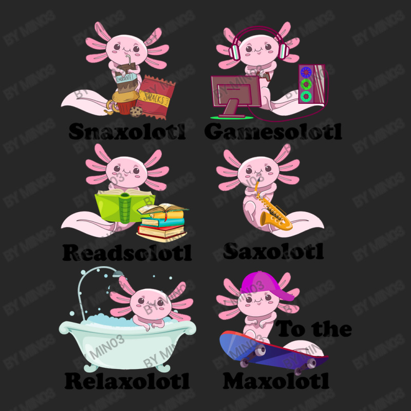 Snaxolotl Gamesolotl Readsolotl Funny Axolotl Girl Women's Pajamas Set by Min03 | Artistshot