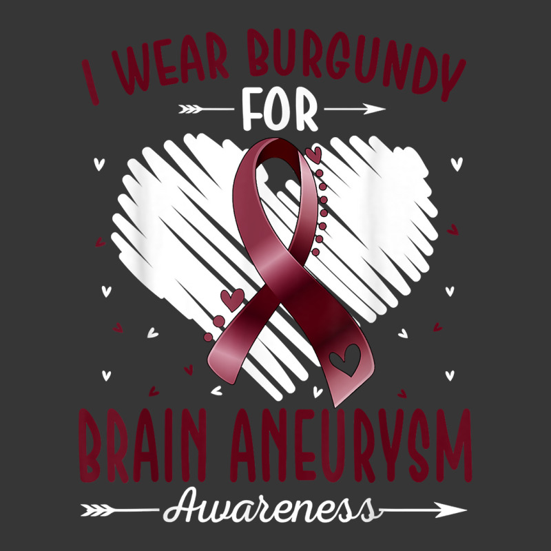 I Wear Burgundy For Brain Aneurysm Awareness Ribbon Heart T Shirt Toddler Hoodie by cm-arts | Artistshot