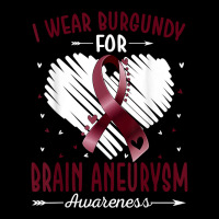 I Wear Burgundy For Brain Aneurysm Awareness Ribbon Heart T Shirt Graphic Youth T-shirt | Artistshot