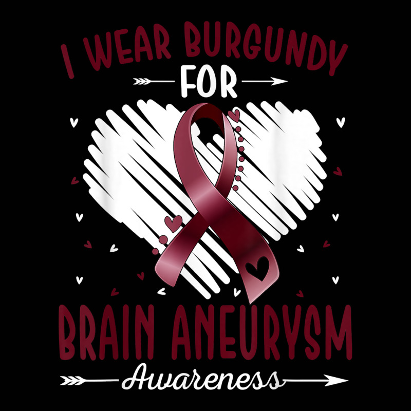 I Wear Burgundy For Brain Aneurysm Awareness Ribbon Heart T Shirt Toddler 3/4 Sleeve Tee by cm-arts | Artistshot