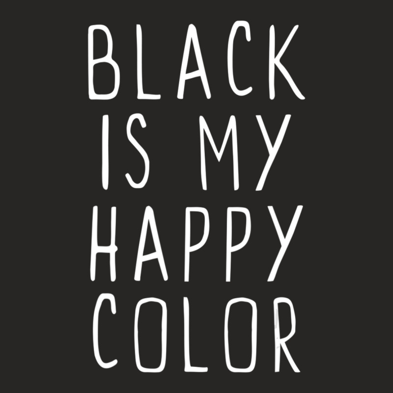 Black Is My Happy Color Emo Goth Dark Ladies Fitted T-Shirt by cm-arts | Artistshot