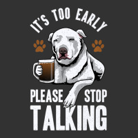 Pitbull It's Too Early Please Stop Talking Coffee Lovers Fun Baby Bodysuit | Artistshot