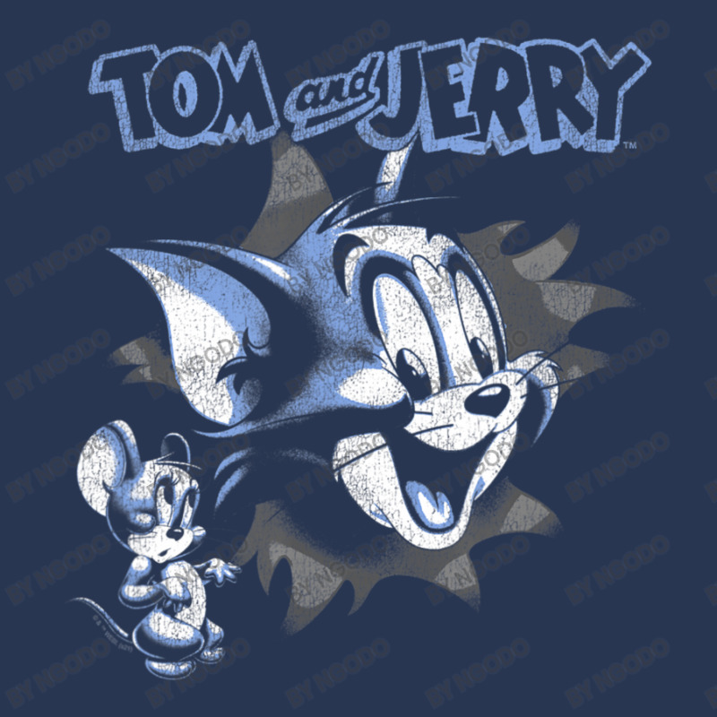 Tom And Jerry Pop Out Distressed Poster Ladies Denim Jacket | Artistshot