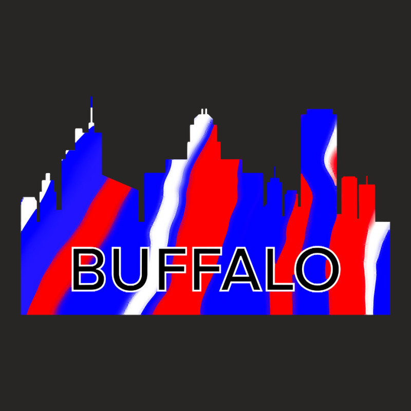 Buffalo Skyline Red White And Blue Ladies Fitted T-Shirt by Alyssa Willett | Artistshot