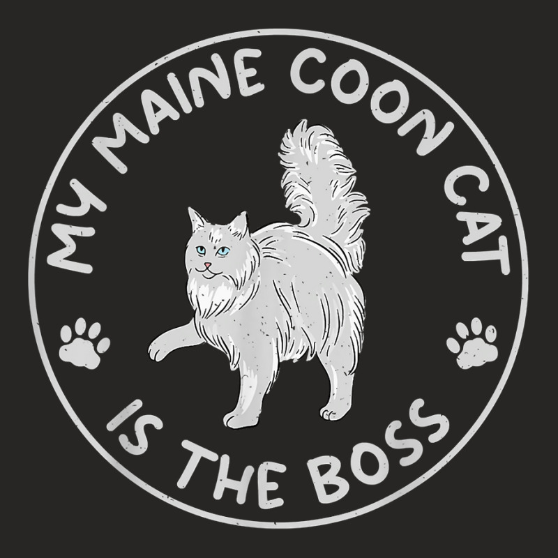 My Maine Coon Is The Boss Funny Maine Coon T Shirt Ladies Fitted T-Shirt by cm-arts | Artistshot