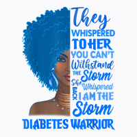 I'm The Storm Blue Type 1 Diabetes Warrior Black Woman Afro T Shirt T-shirt | Artistshot