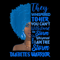 I'm The Storm Blue Type 1 Diabetes Warrior Black Woman Afro T Shirt Men's 3/4 Sleeve Pajama Set | Artistshot