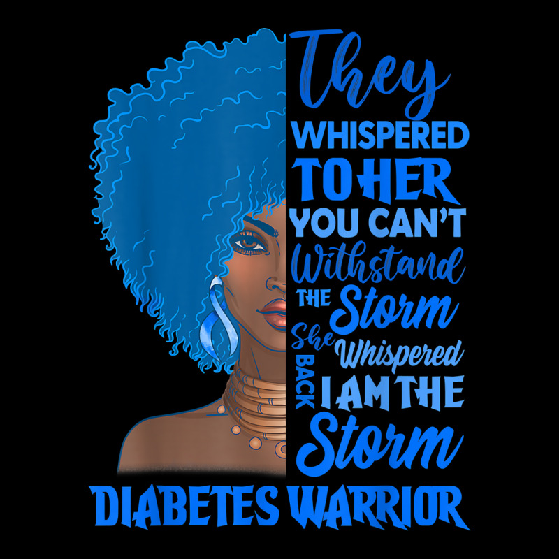 I'm The Storm Blue Type 1 Diabetes Warrior Black Woman Afro T Shirt Men's 3/4 Sleeve Pajama Set | Artistshot