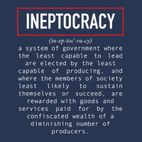 Political Saying Ineptocracy Definition White Ladies Denim Jacket | Artistshot