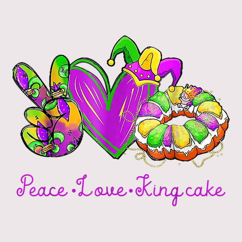 Peace Love King Cake Mardi Gras Carnival Costume Purple T Shirt Pocket T-shirt | Artistshot