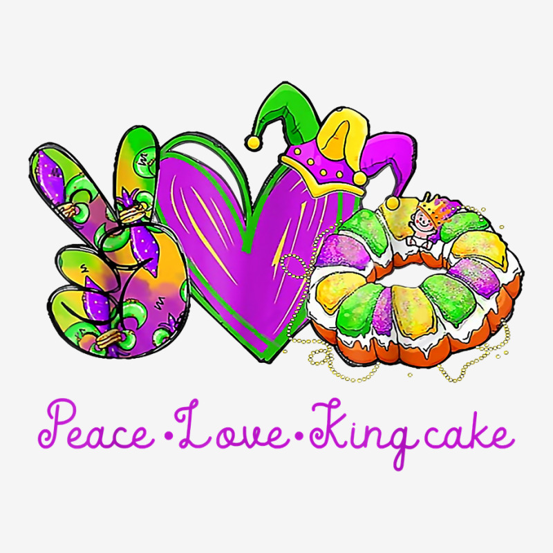 Peace Love King Cake Mardi Gras Carnival Costume Purple T Shirt Classic T-shirt | Artistshot