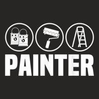 Painter Roller Renovation Decorator Handyman Craftsman T Shirt Ladies Fitted T-shirt | Artistshot