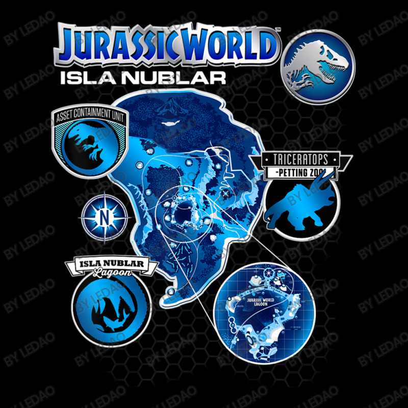 Isla Nublar Tech Map Men's Long Sleeve Pajama Set | Artistshot