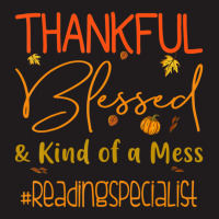 Reading Specialist Thankful Blessed And Kind Of A Mess Waist Apron | Artistshot