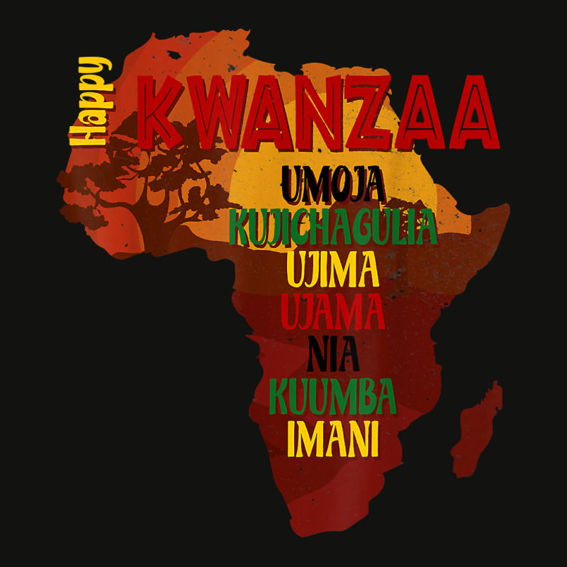 Happy Kwanzaa Shirt Africa Map 7 Principles Celebration T Shirt Scorecard Crop Tee by cm-arts | Artistshot