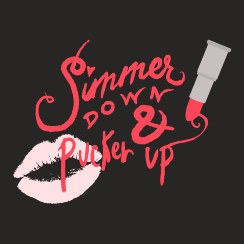 Simmer Down & Pucker Up Ladies Fitted T-shirt | Artistshot