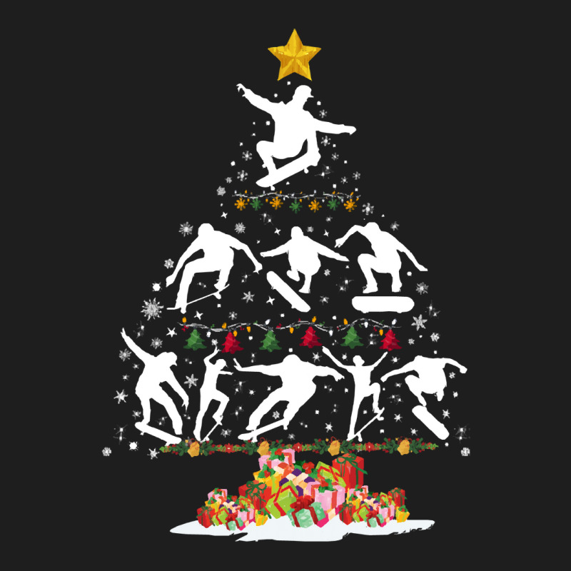 Skating Christmas Cool Skateing Christmas Tree Skater Lover Xmas Costu Classic T-shirt | Artistshot