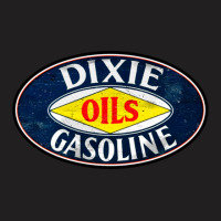 Dixie Oil & Gasoline Vintage Sign T-shirt | Artistshot