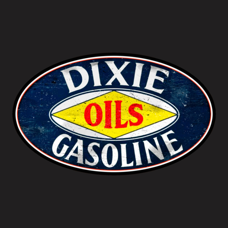 Dixie Oil & Gasoline Vintage Sign T-shirt | Artistshot