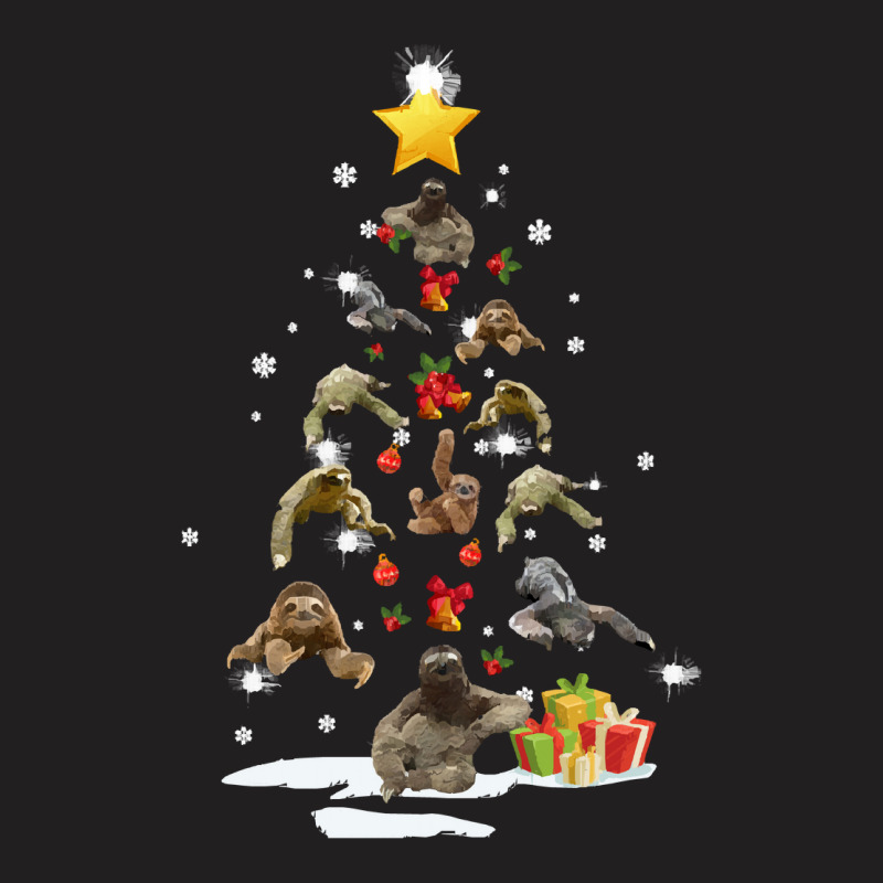 Sloth Christmas Tree Cute Sloth Christmas Tree Sloth Lovers Xmas Costu T-shirt | Artistshot