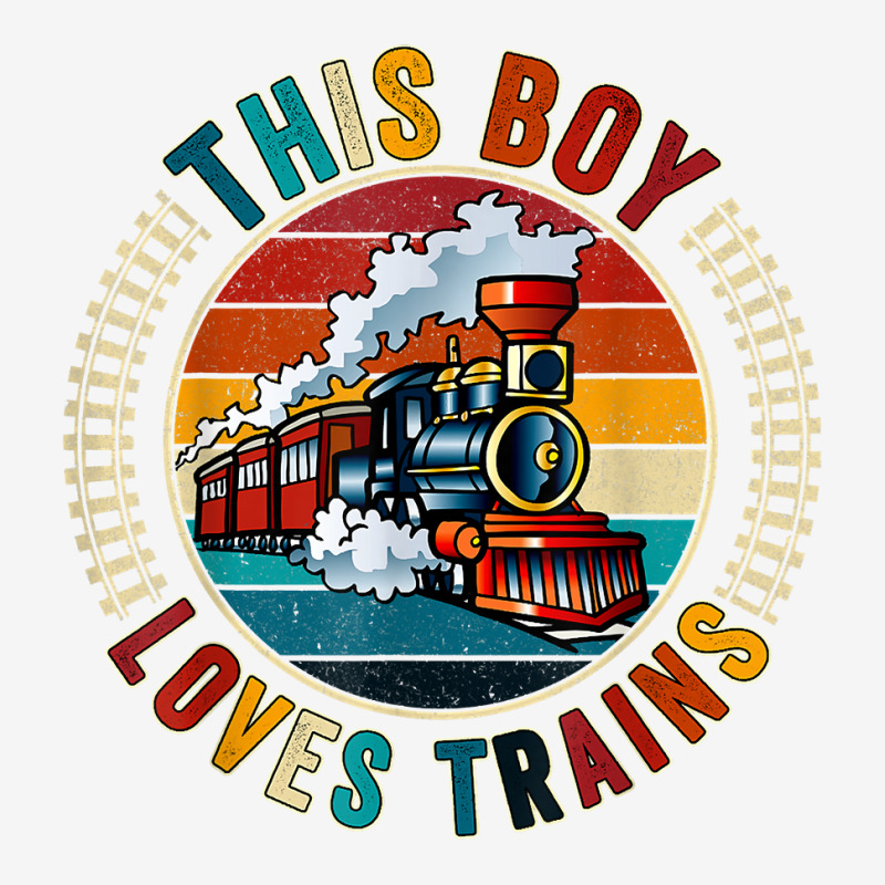 This Boy Loves Trains Gift Train Wagon Lover Gifts T Shirt Graphic Youth T-shirt by cm-arts | Artistshot