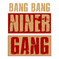 Bang Bang Niner Gang Football Cool Long Sleeve Sticker | Artistshot