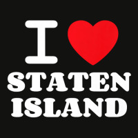 I Love Staten Island Premium Scorecard Crop Tee | Artistshot