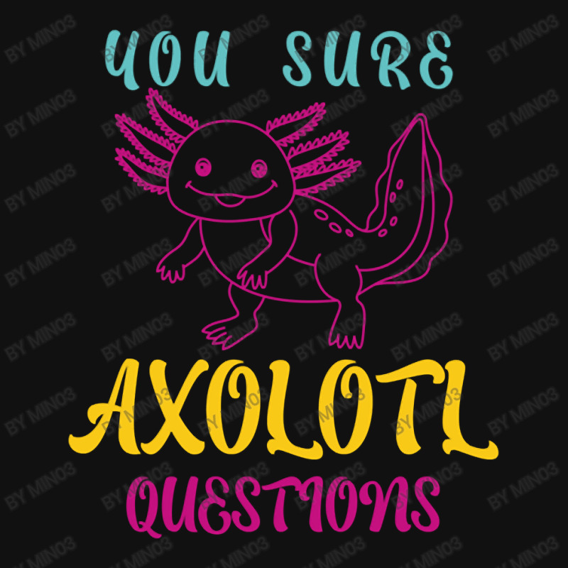 You Sure Axolotlquestions Pun, Funny Axolotl, And Cute Axolotl.-zaieh Landscape Canvas Print | Artistshot