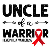 Mens Uncle Of A Warrior, Red Ribbon Hemophilia Awareness T Shirt Unisex Hoodie | Artistshot