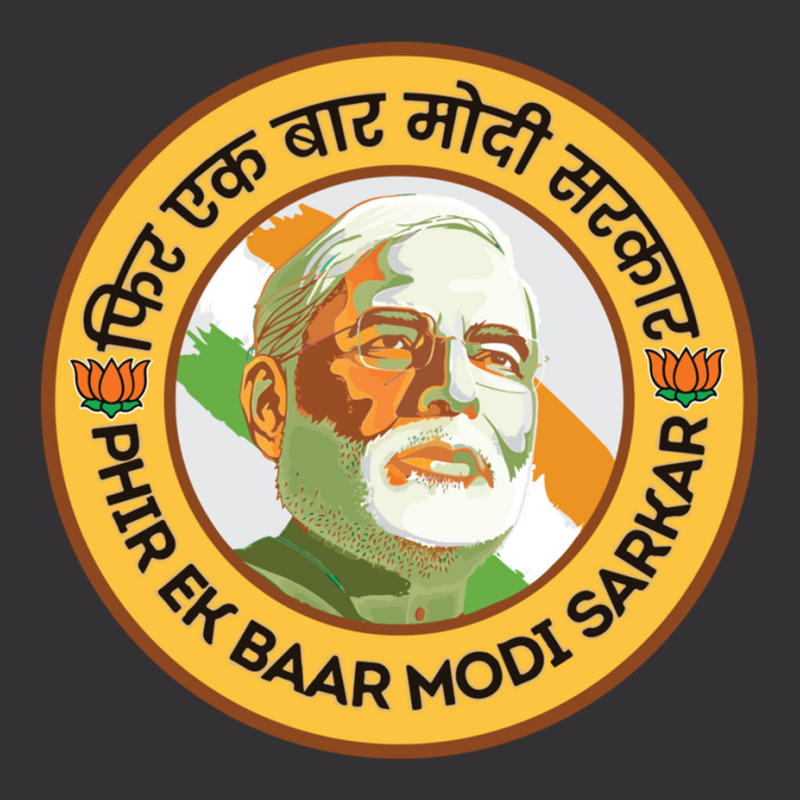 Phir Ek Bar Modi Sarkar Narendra Modi India Bjp Supporter Vintage Hoodie And Short Set by cm-arts | Artistshot