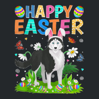 Happy Easter Funny Siberian Husky Dog Easter Sunday Crewneck Sweatshirt | Artistshot