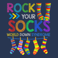 World Down Syndrome Day Rock Your Socks Awareness Men Denim Jacket | Artistshot