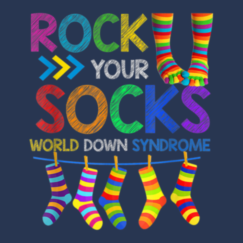 World Down Syndrome Day Rock Your Socks Awareness Men Denim Jacket | Artistshot