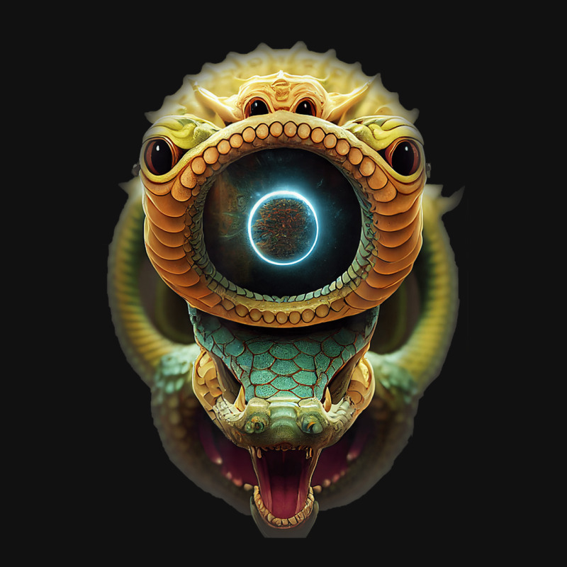 Serpentine Water A Monster Huge Eyes Halloween Mythical Oval Patch | Artistshot