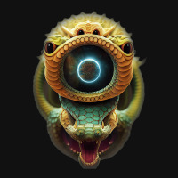 Serpentine Water A Monster Huge Eyes Halloween Mythical Shield S Patch | Artistshot