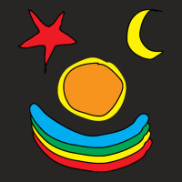 Stars And Moonstars, Moon, Sun And Rainbow Ladies Fitted T-shirt | Artistshot