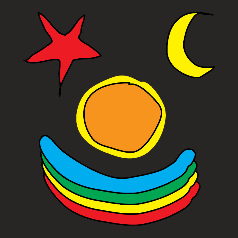 Stars And Moonstars, Moon, Sun And Rainbow Ladies Fitted T-Shirt by hawkunicorn | Artistshot