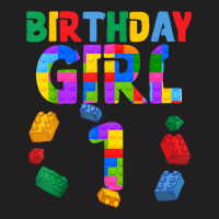 1st Birthday For Block Builder Girl 2021 Block Builder Girl T-shirt | Artistshot