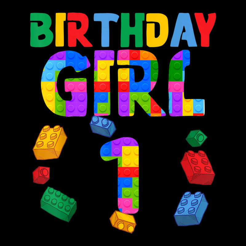 1st Birthday For Block Builder Girl 2021 Block Builder Girl Pocket T-shirt | Artistshot