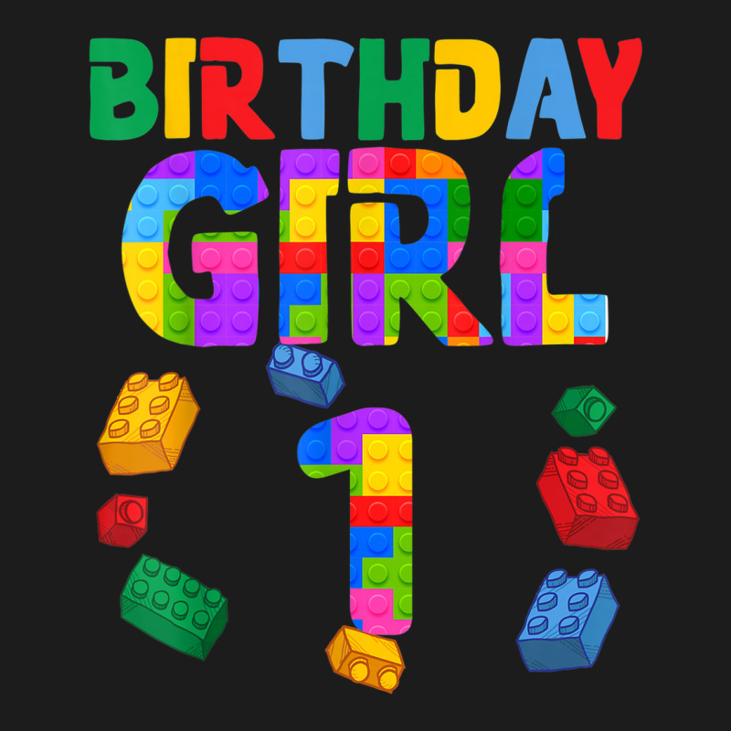 1st Birthday For Block Builder Girl 2021 Block Builder Girl Hoodie & Jogger Set | Artistshot