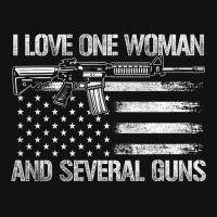 Dad Grandpa Veteran Us Flag I Love One Woman & Several Guns Scorecard Crop Tee | Artistshot