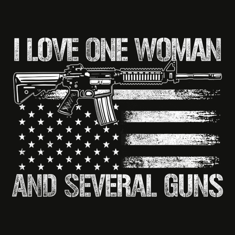 Dad Grandpa Veteran Us Flag I Love One Woman & Several Guns Scorecard Crop Tee by cm-arts | Artistshot