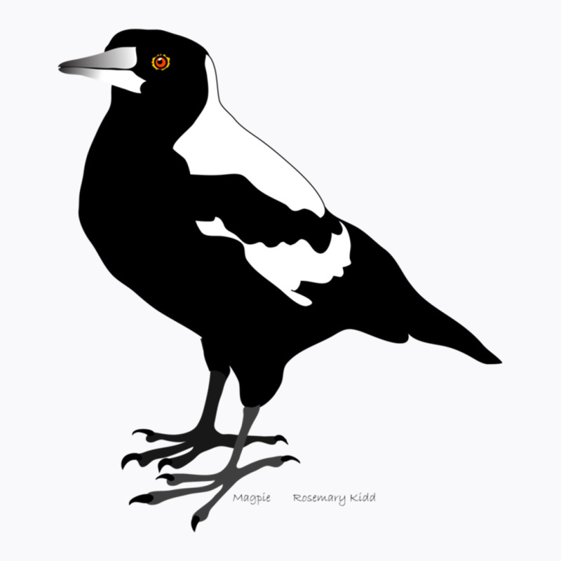 Magpie, Australian Bird T-Shirt by MYNGOO | Artistshot