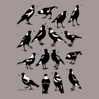 Magpies - Australian Native Birds (choose Preferred Colour And Style) Vintage Hoodie | Artistshot