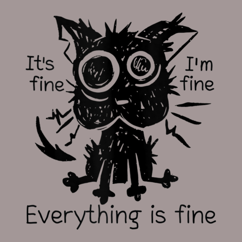 Everything Is Fine Funny Stressed Out Cat Graphic Tank Top Vintage Hoodie by cm-arts | Artistshot